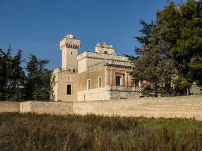 Spostandosi sul lato sinistro del muro perimetrale � possibile ammirare il prospetto dell'Universit� Islamica. Si nota quindi la vecchia e rossa masseria preesistente, dietro alla quale � stato innalzato il resto dell�edificio arabeggiante in pietra bianca